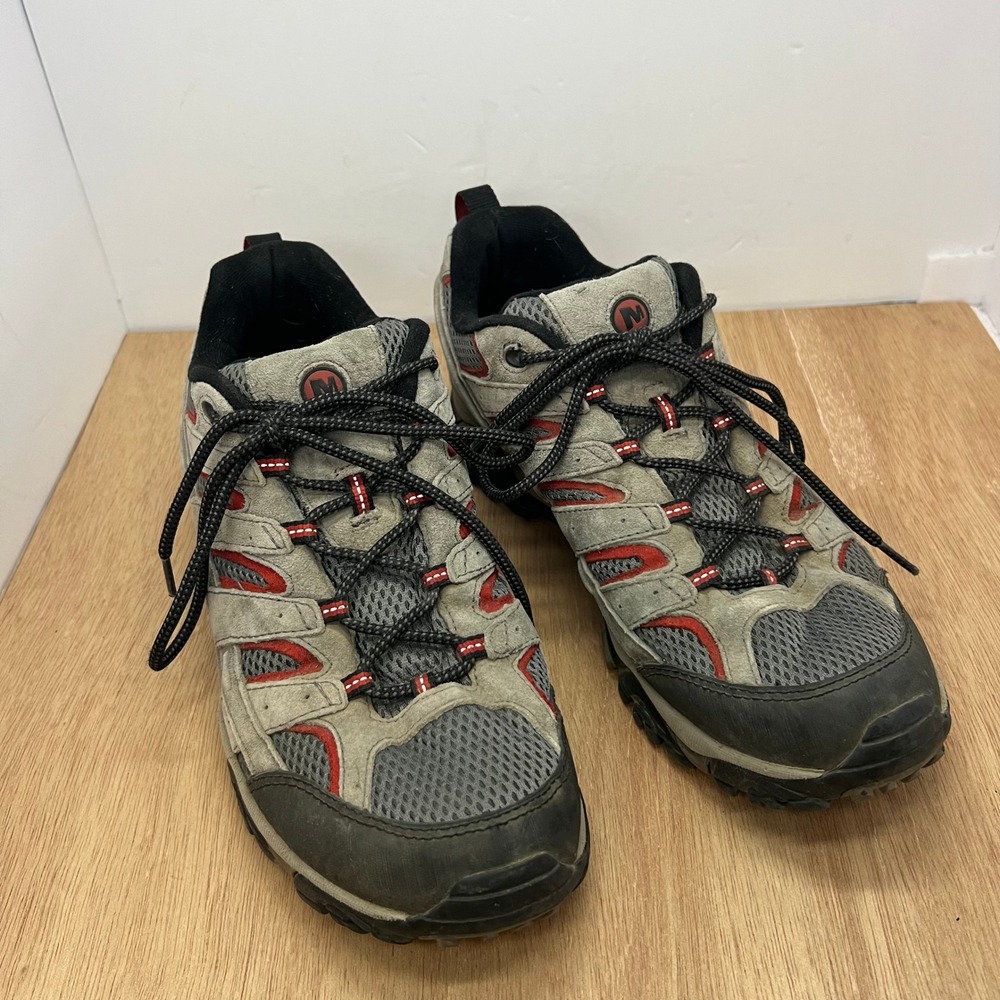 Merrell Moab 2 Ventilator Mens 11 Charcoal Grey Red Hiking Shoes J06023 Fall